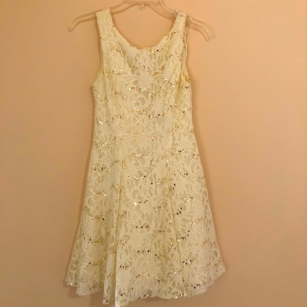 White B Darlin evening dress